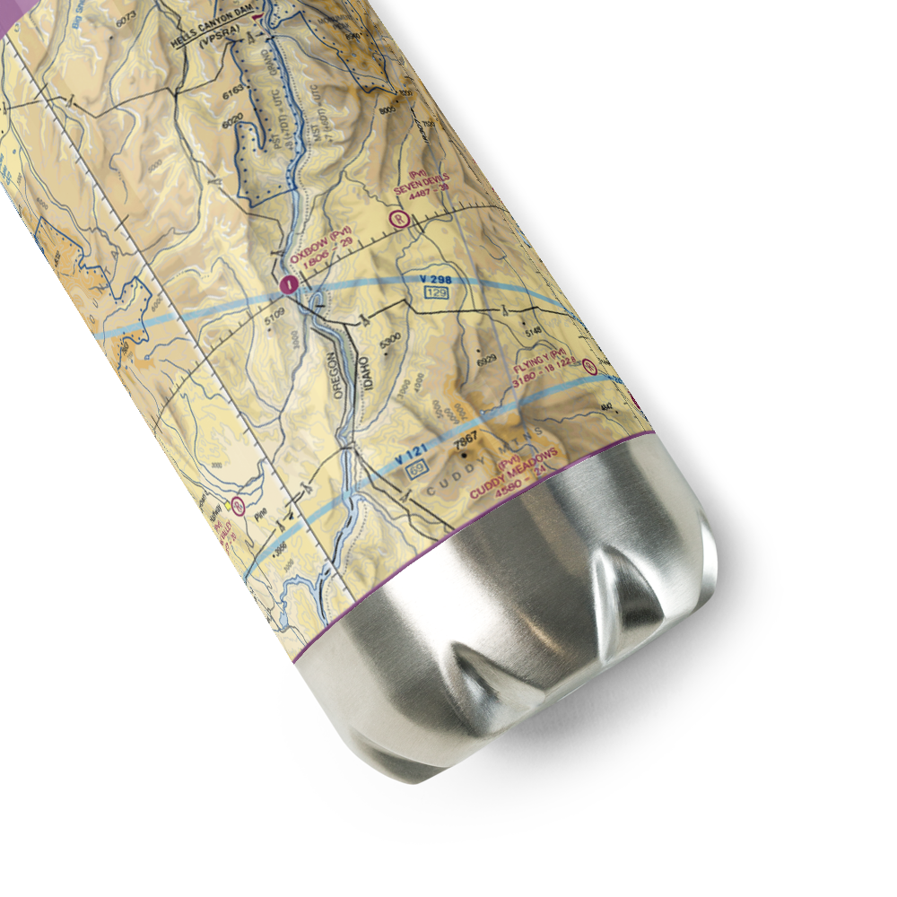 Oxbow Airport (OR12) VFR Sectional Water Bottle 