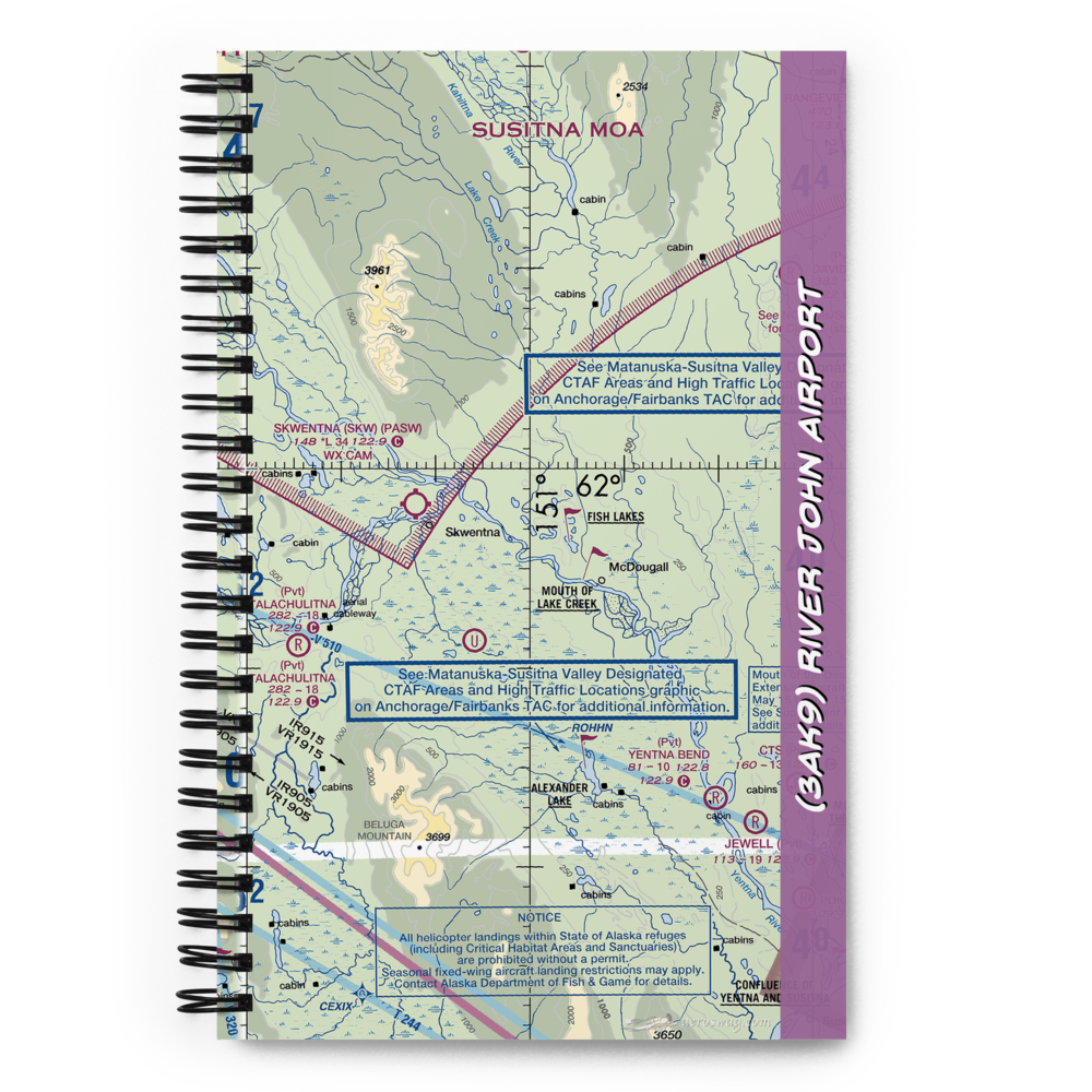 River John Airport (3AK9) VFR Sectional Notebook 