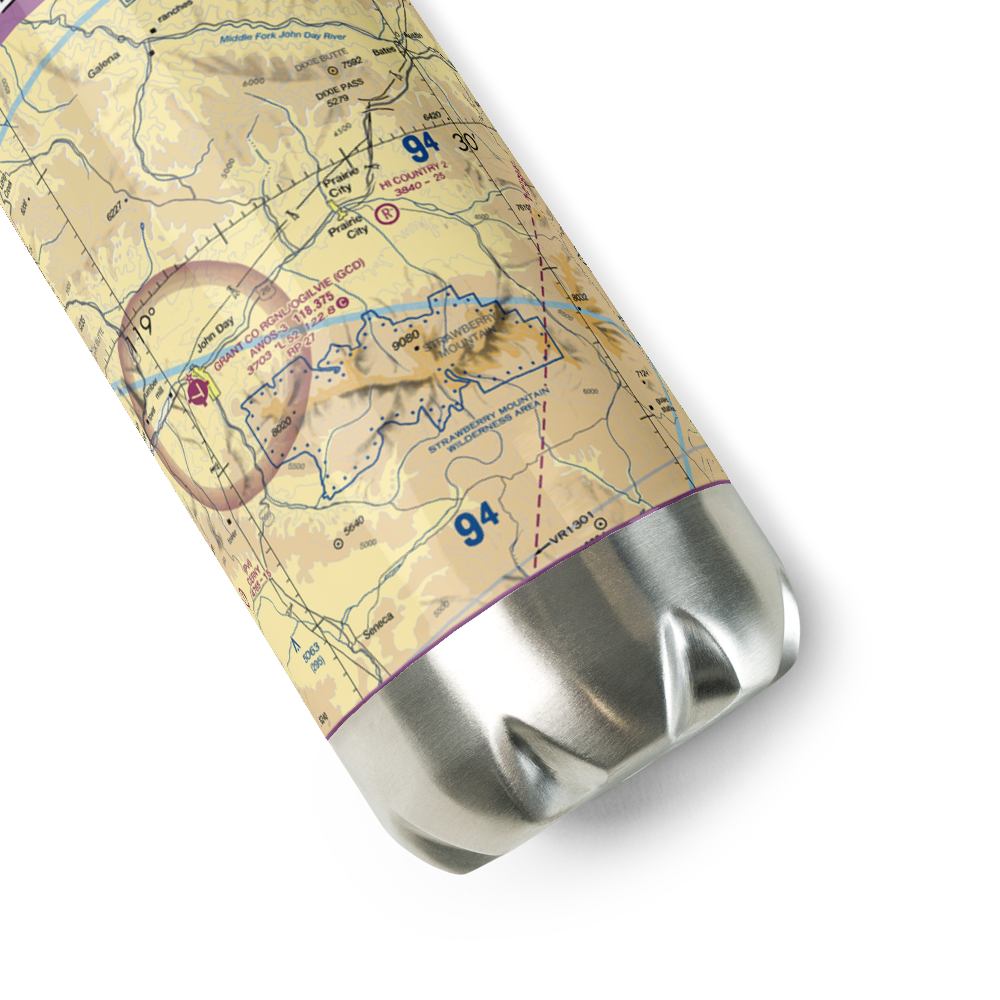 Oxbow Ranch Airport (OR17) VFR Sectional Water Bottle 