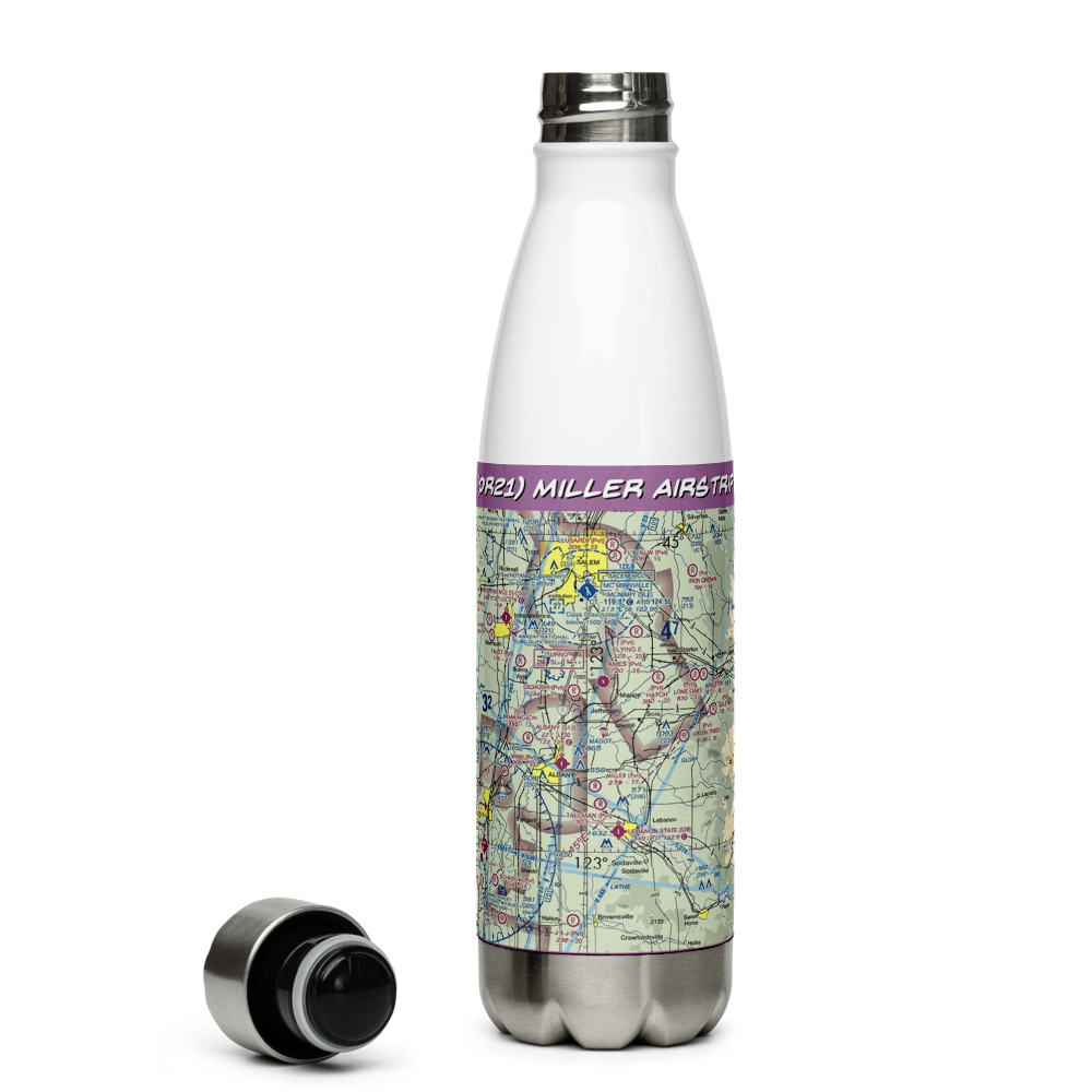 Miller Airstrip (OR21) VFR Sectional Water Bottle 