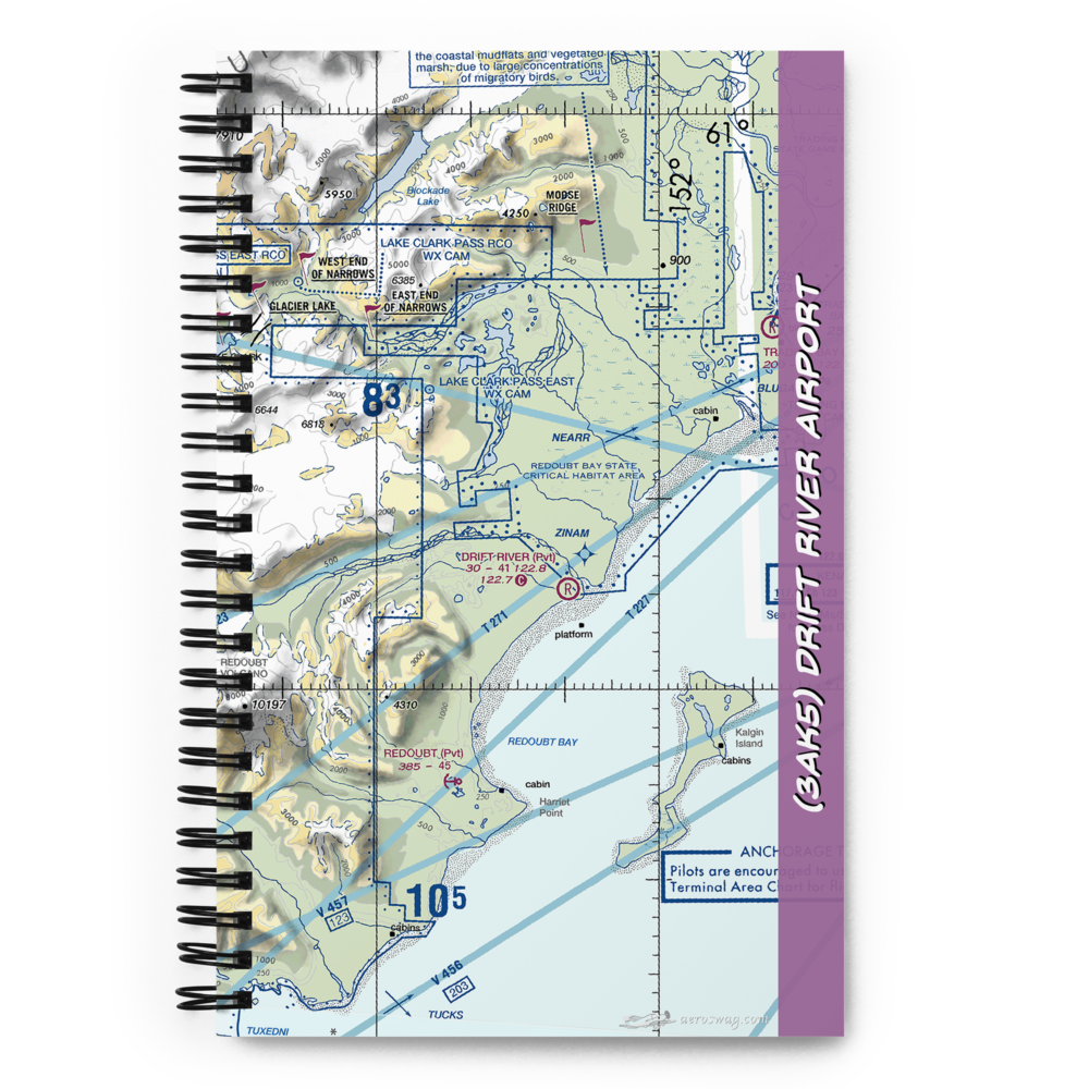 Drift River Airport (3AK5) VFR Sectional Notebook 
