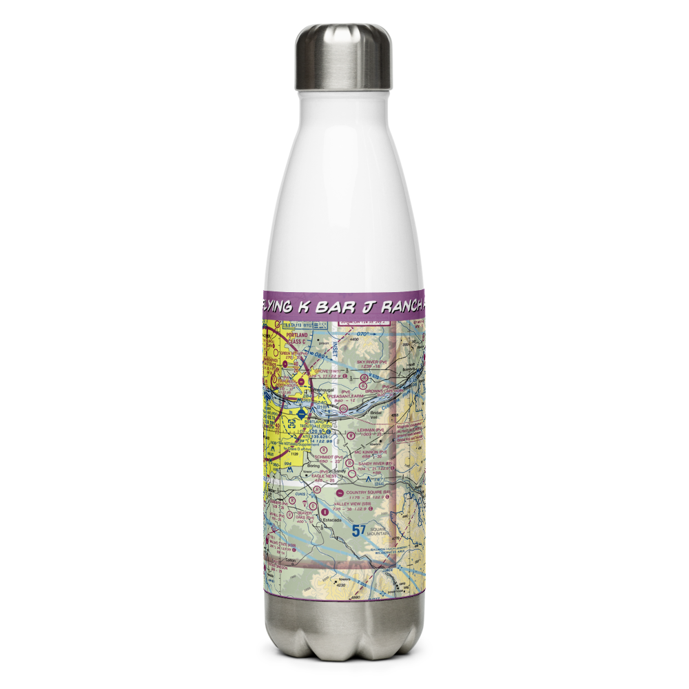 Flying K Bar J Ranch Airport (OR35) VFR Sectional Water Bottle 