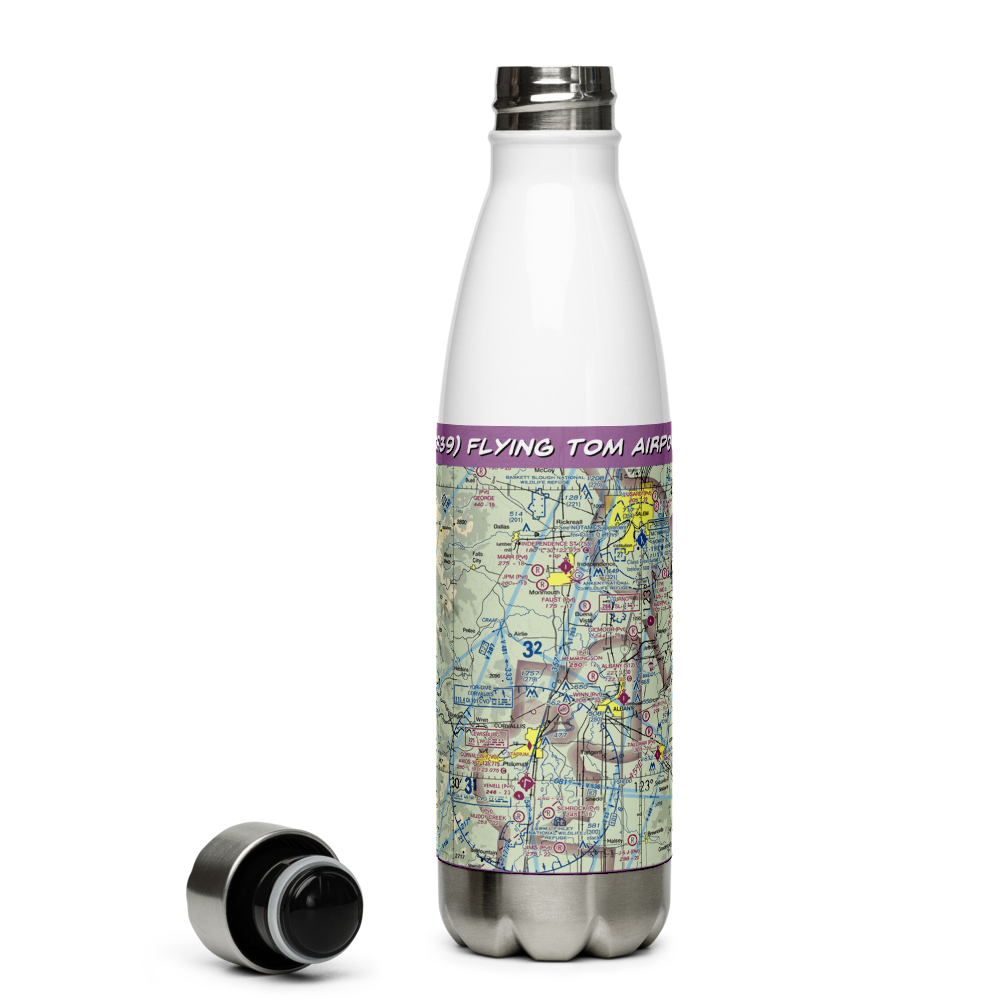 Flying Tom Airport (OR39) VFR Sectional Water Bottle 