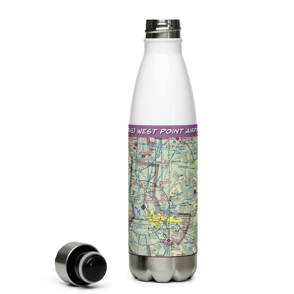 West Point Airport (OR45) VFR Sectional Water Bottle 