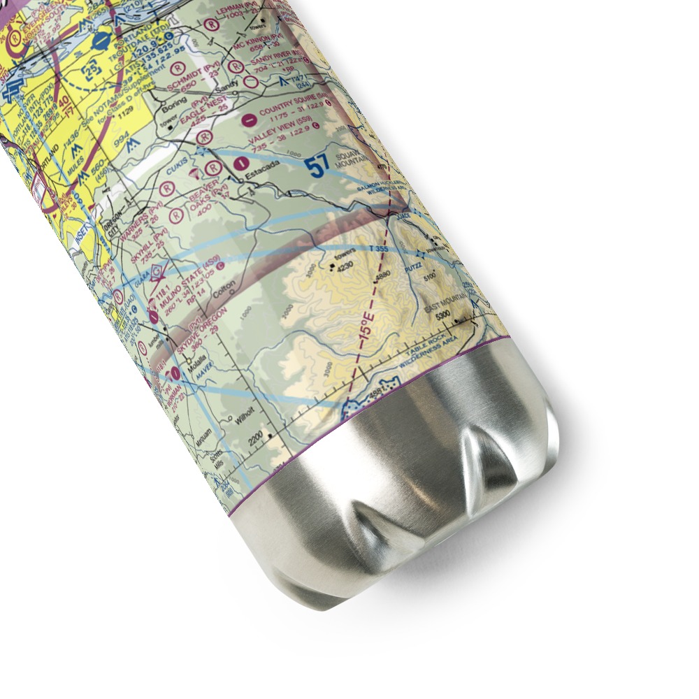 Beaver Oaks Airport (OR66) VFR Sectional Water Bottle 