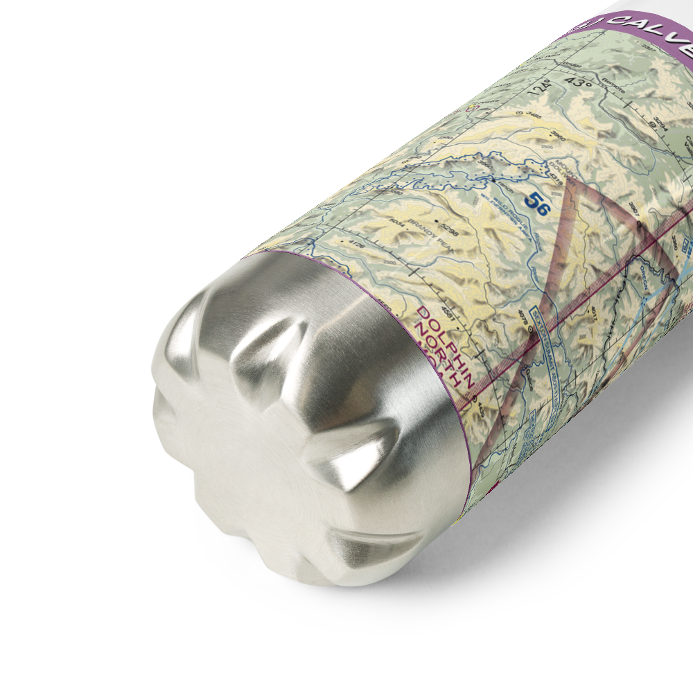 Calvert Peak Airport (OR73) VFR Sectional Water Bottle 