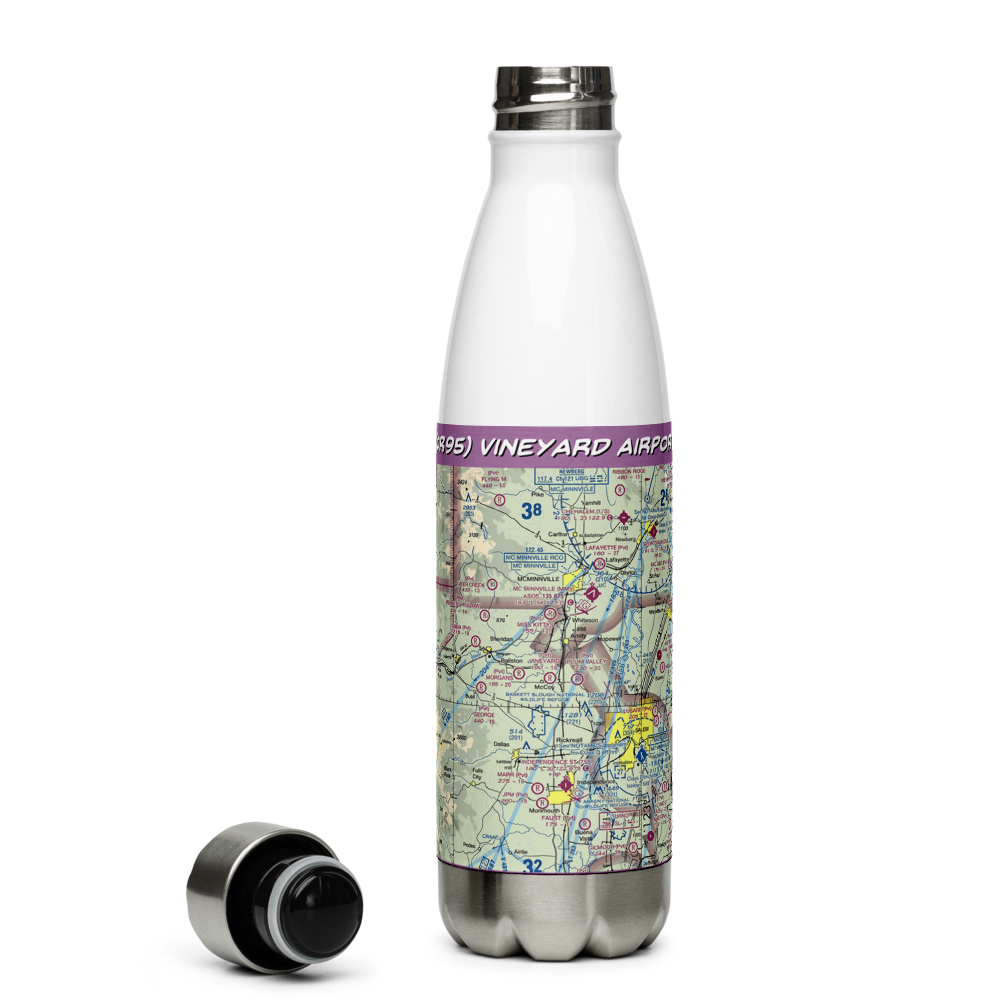 Vineyard Airport (OR95) VFR Sectional Water Bottle 