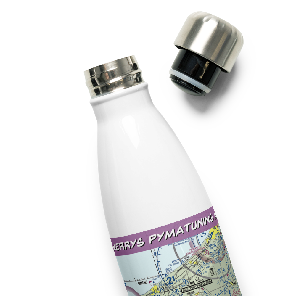 Merrys Pymatuning Airport (PA01) VFR Sectional Water Bottle 