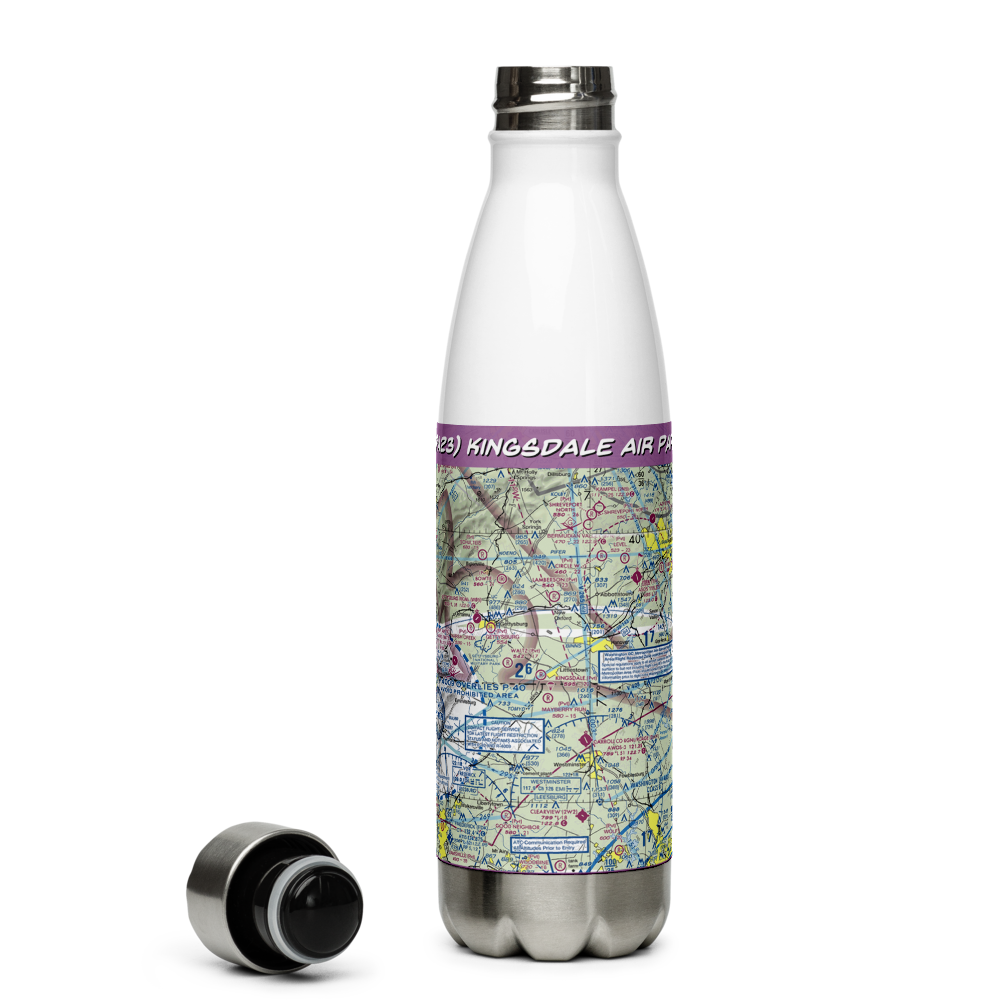 Kingsdale Air Park (PA23) VFR Sectional Water Bottle 