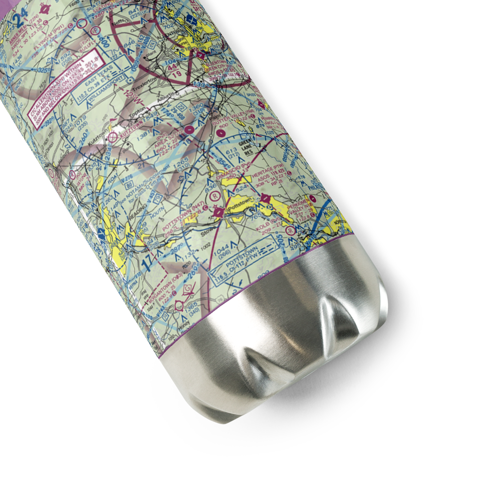 Bally Spring Farm Airport (PA35) VFR Sectional Water Bottle 