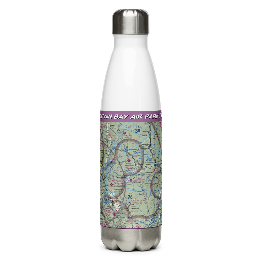 Mountain Bay Air Park Inc Airport (PA49) VFR Sectional Water Bottle 