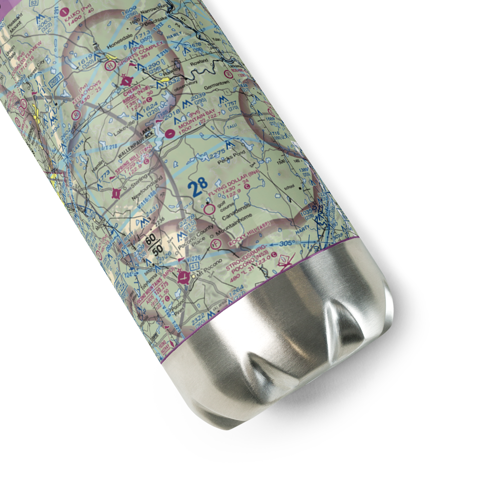 Mountain Bay Air Park Inc Airport (PA49) VFR Sectional Water Bottle 