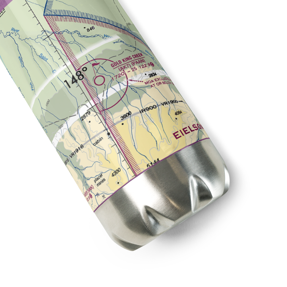 Gold King Creek Airport (AK7) VFR Sectional Water Bottle 