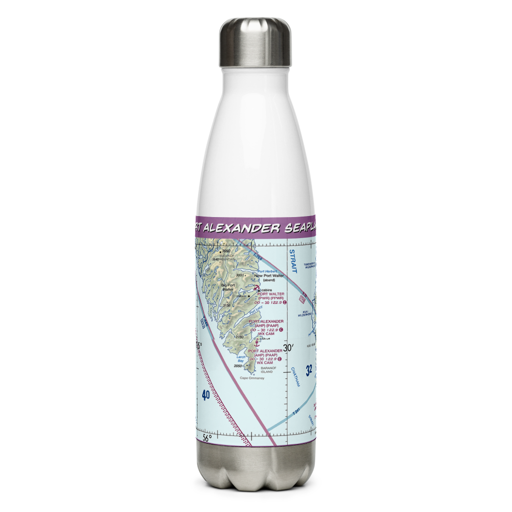 Port Alexander Seaplane Base (AHP) VFR Sectional Water Bottle 