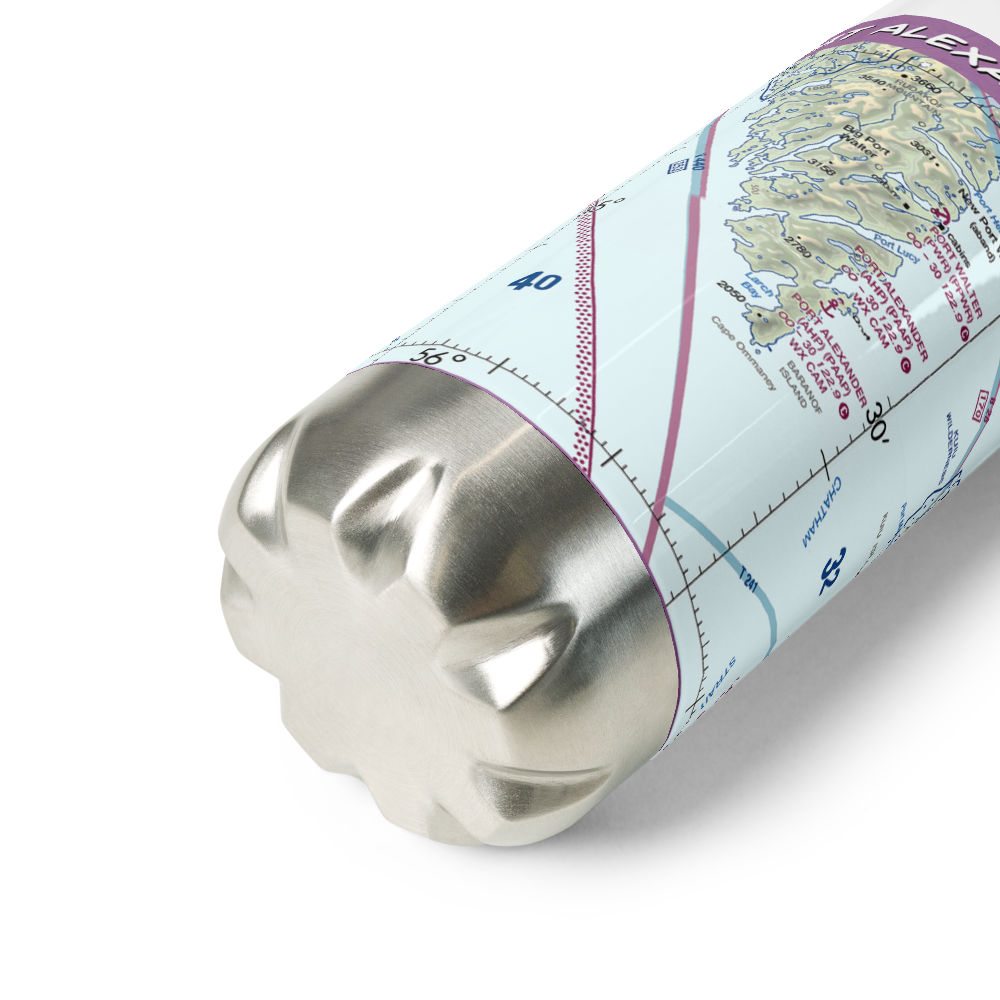 Port Alexander Seaplane Base (AHP) VFR Sectional Water Bottle 