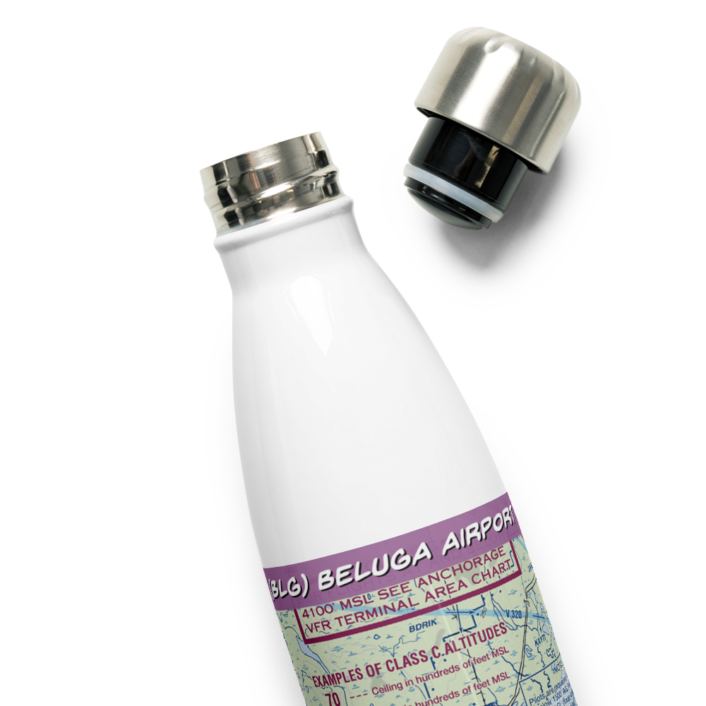 Beluga Airport (BLG) VFR Sectional Water Bottle 