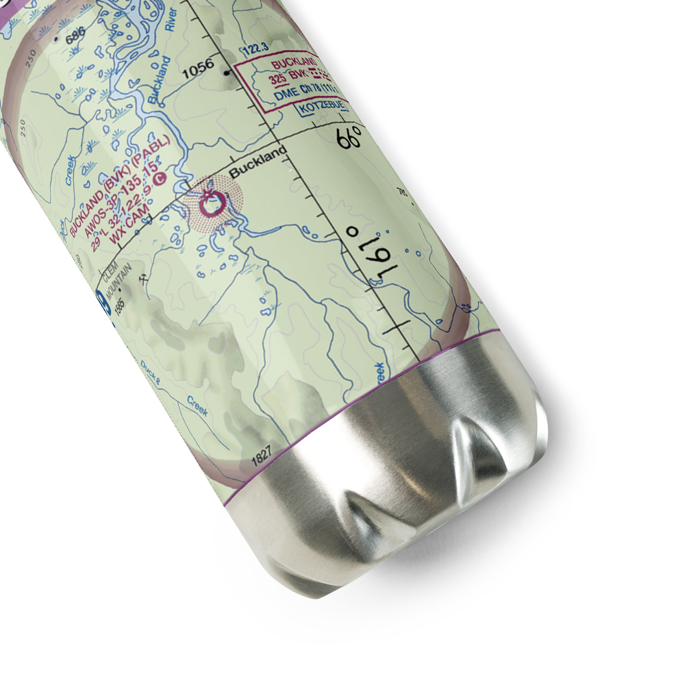Buckland Airport (BVK) VFR Sectional Water Bottle 