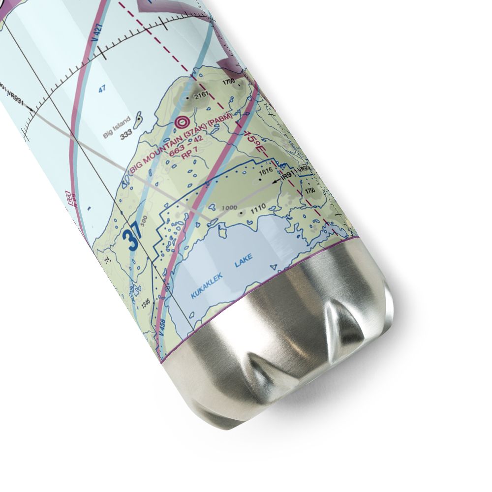 Big Mountain Airport (37AK) VFR Sectional Water Bottle 