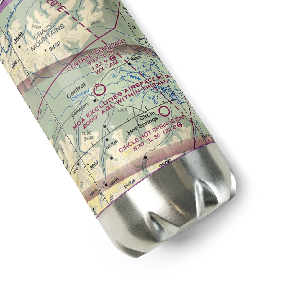 Central Airport (CEM) VFR Sectional Water Bottle 
