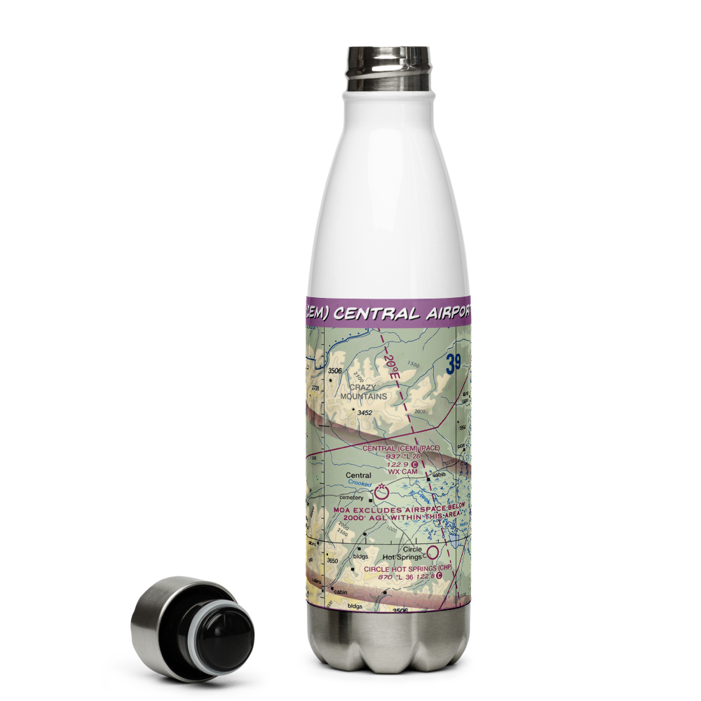 Central Airport (CEM) VFR Sectional Water Bottle 