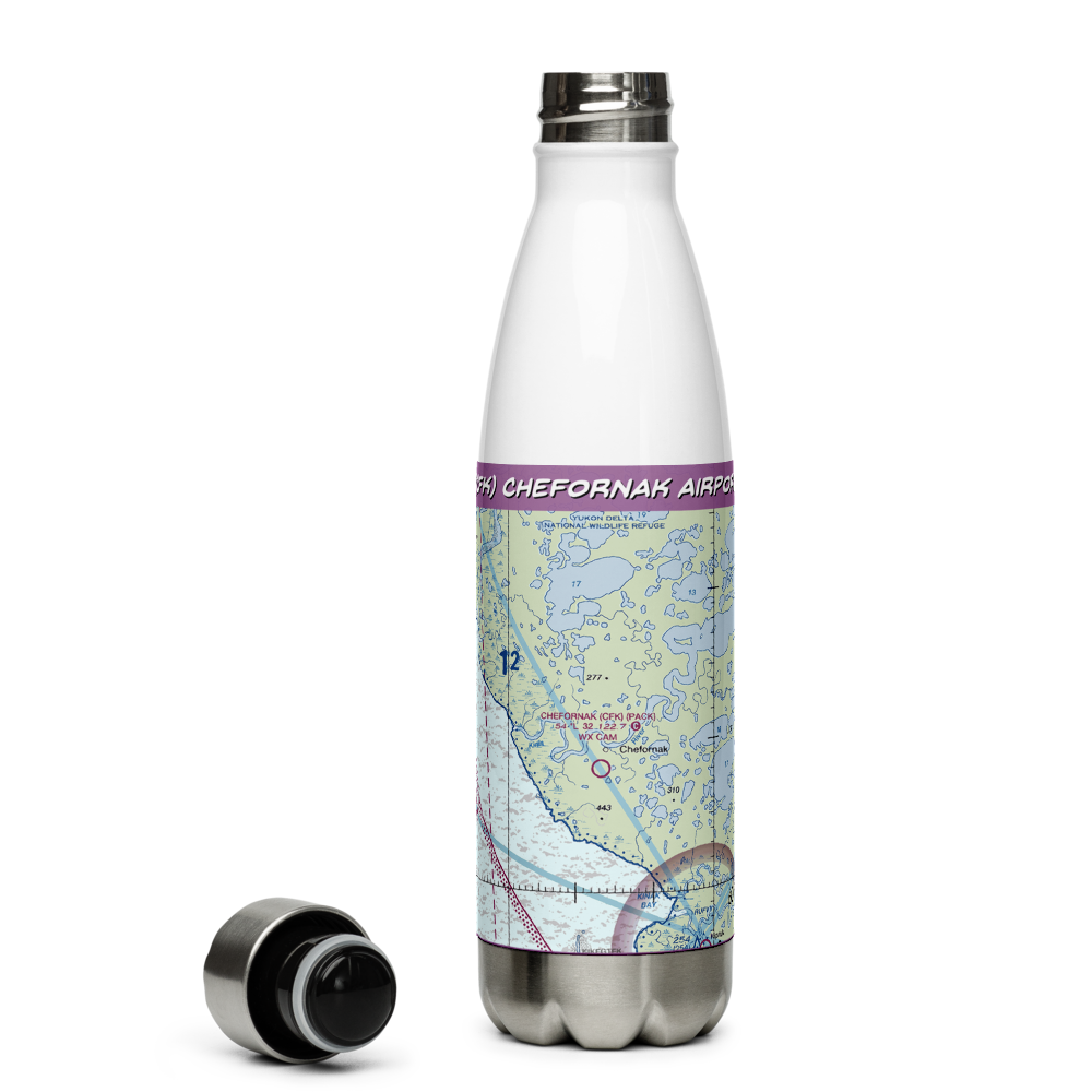 Chefornak Airport (CFK) VFR Sectional Water Bottle 