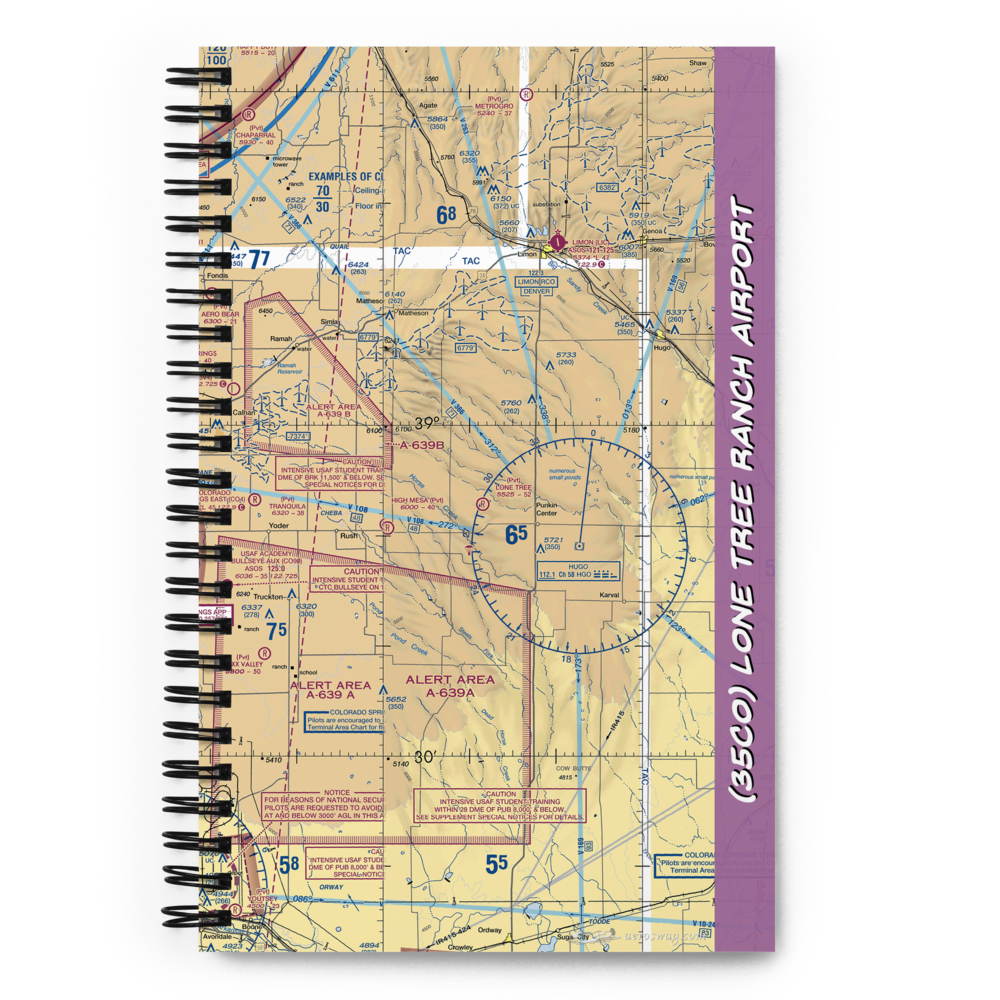 Lone Tree Ranch Airport (35CO) VFR Sectional Notebook 