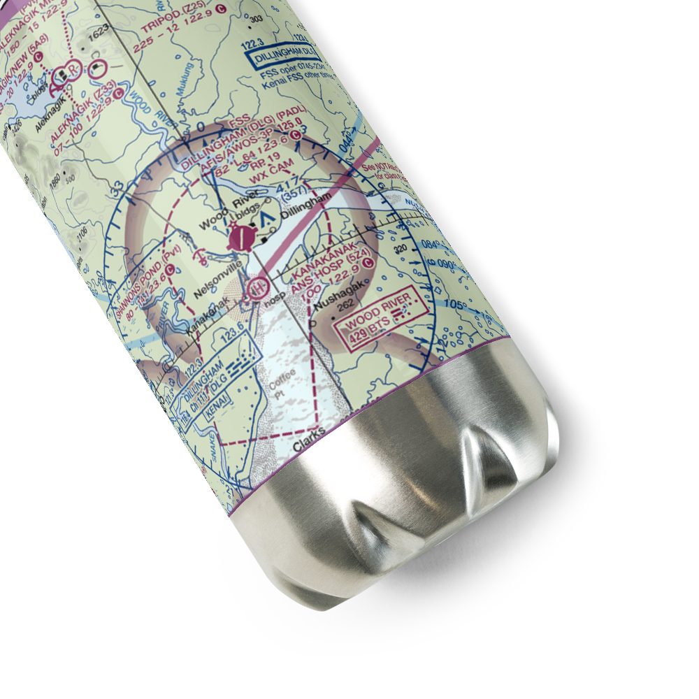 Dillingham Airport (DLG) VFR Sectional Water Bottle 