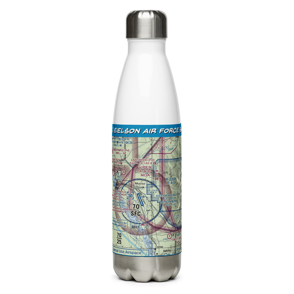 Eielson Air Force Base (EIL) VFR Sectional Water Bottle 