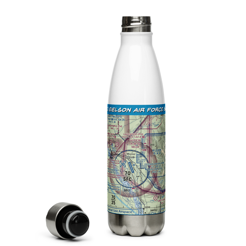 Eielson Air Force Base (EIL) VFR Sectional Water Bottle 