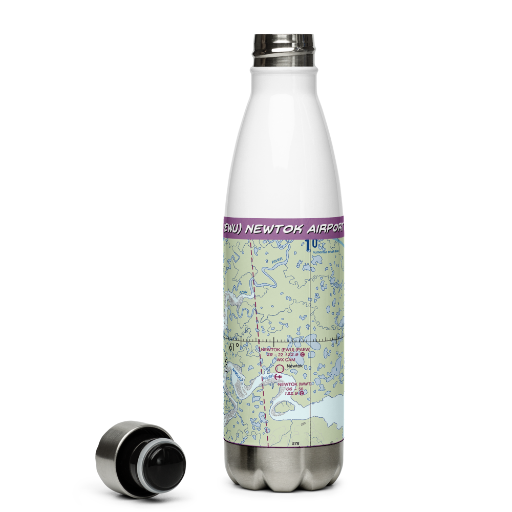 Newtok Airport (EWU) VFR Sectional Water Bottle 