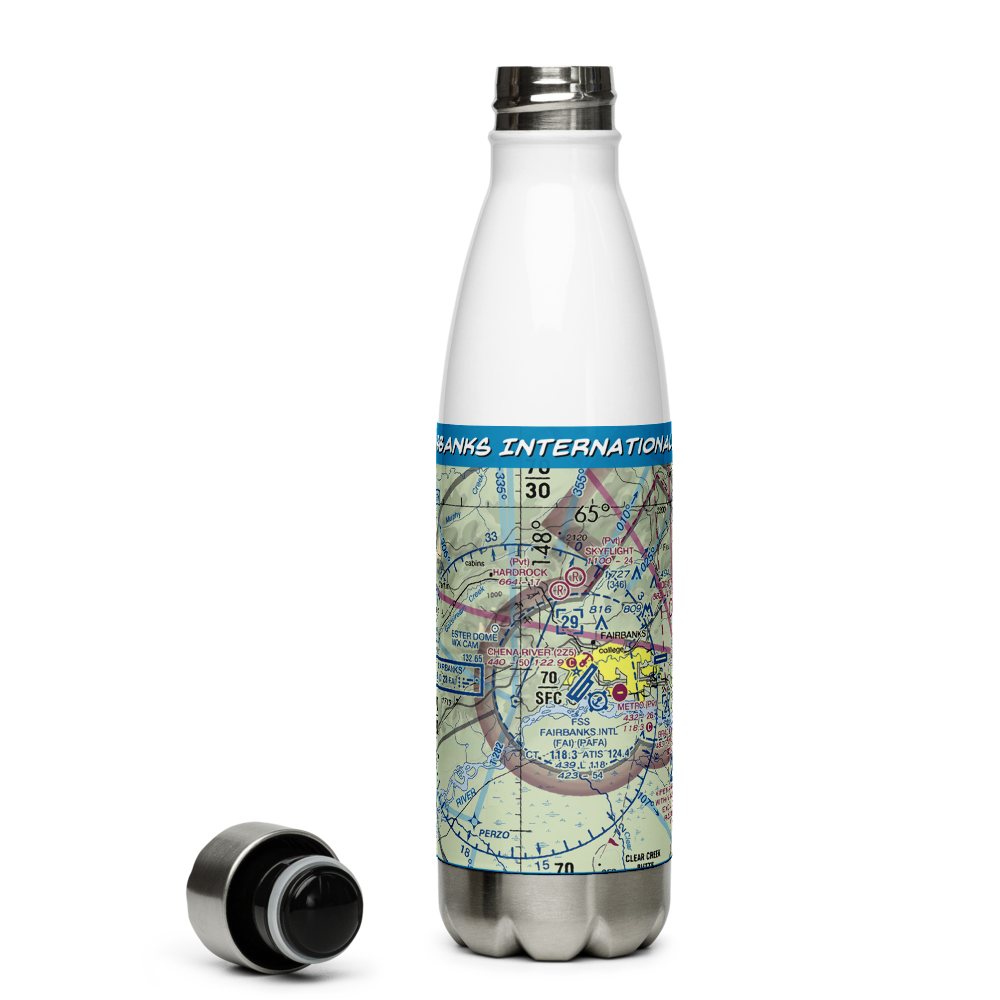 Fairbanks International Airport (FAI) VFR Sectional Water Bottle 