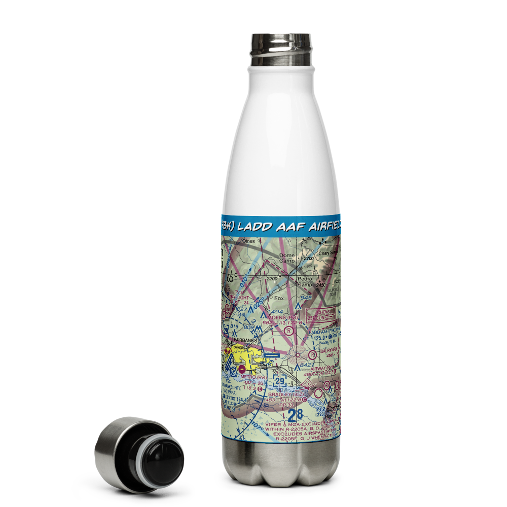 Ladd AAF Airfield (FBK) VFR Sectional Water Bottle 