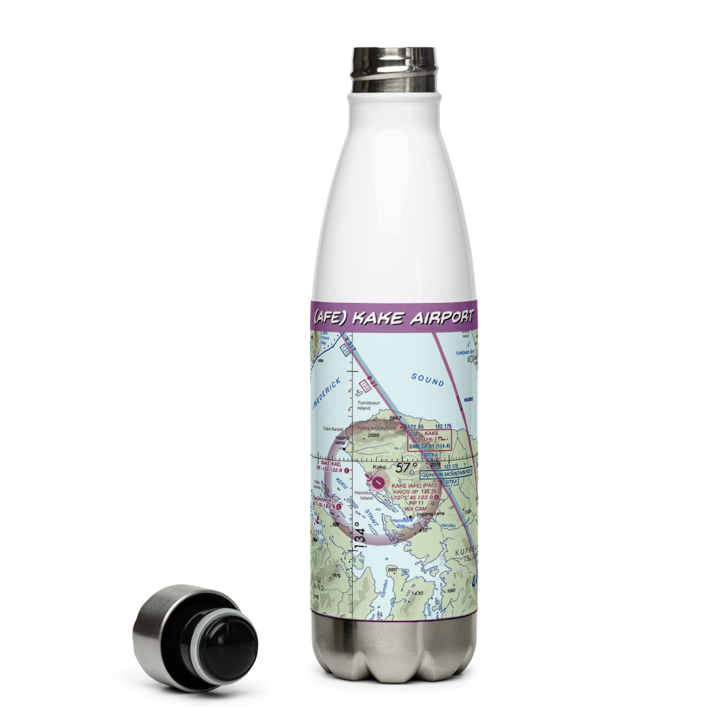 Kake Airport (AFE) VFR Sectional Water Bottle 