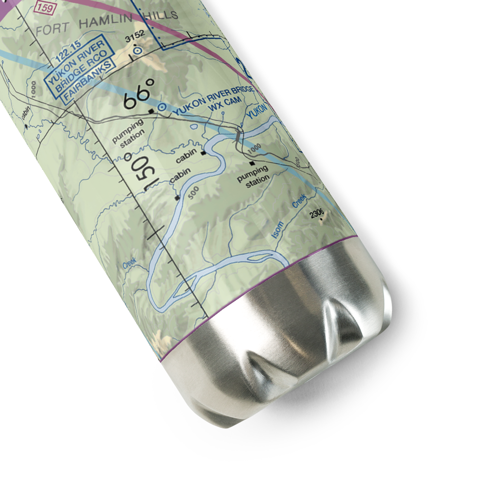 Five Mile Airport (FVM) VFR Sectional Water Bottle 