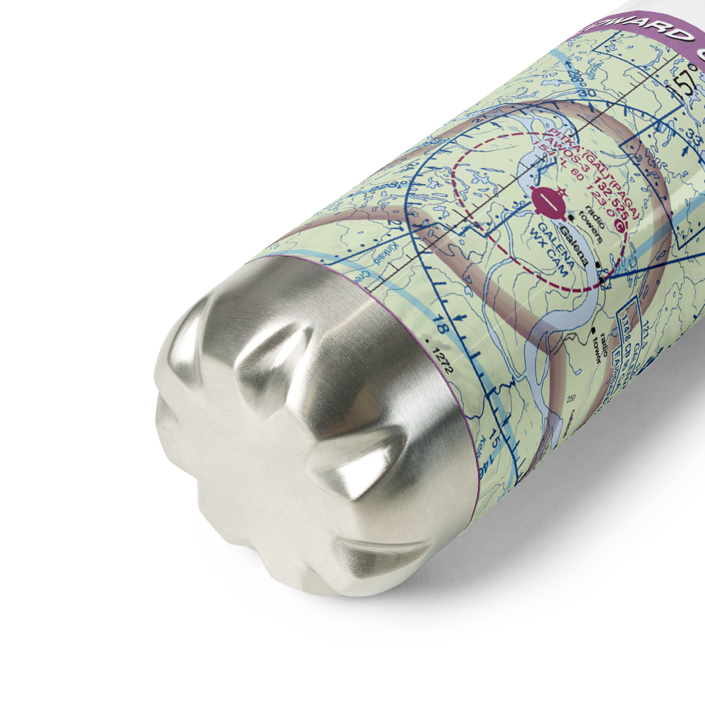 Edward G. Pitka Sr Airport (GAL) VFR Sectional Water Bottle 