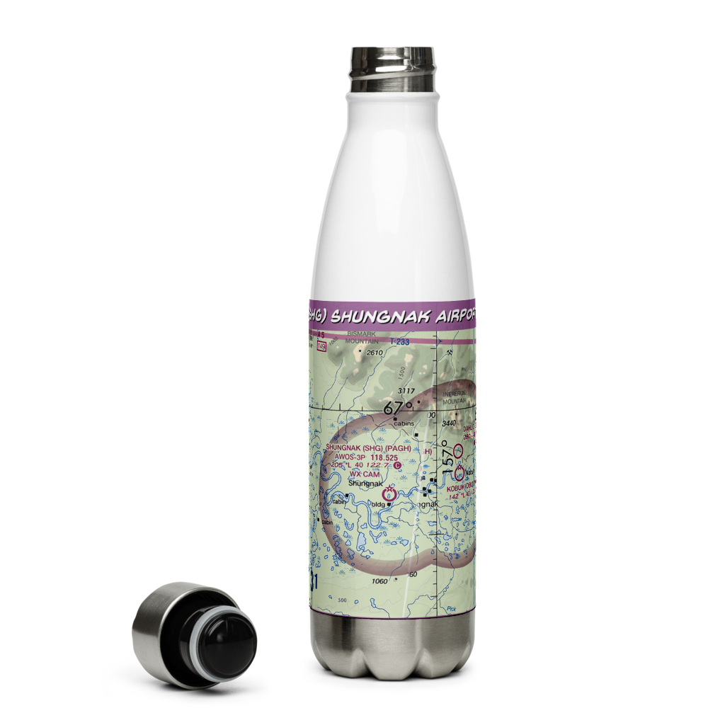 Shungnak Airport (SHG) VFR Sectional Water Bottle 