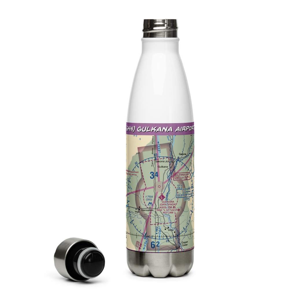 Gulkana Airport (GKN) VFR Sectional Water Bottle 