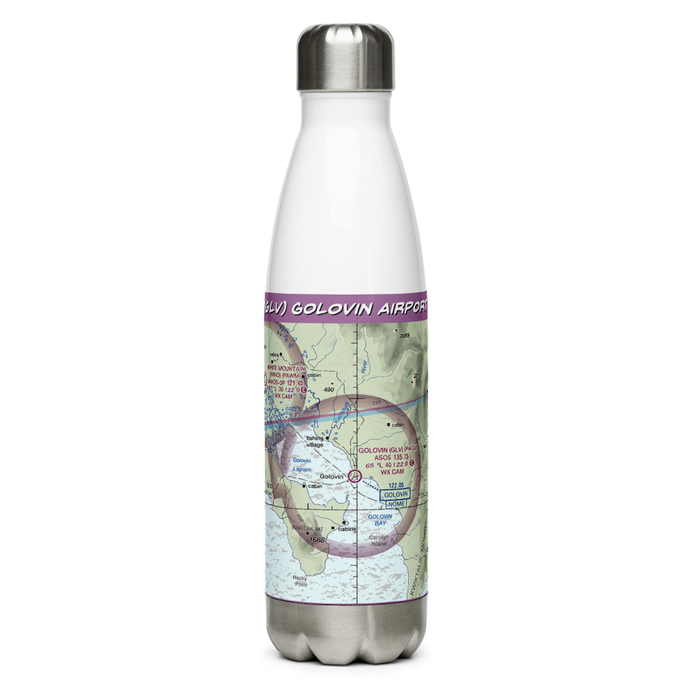 Golovin Airport (GLV) VFR Sectional Water Bottle 