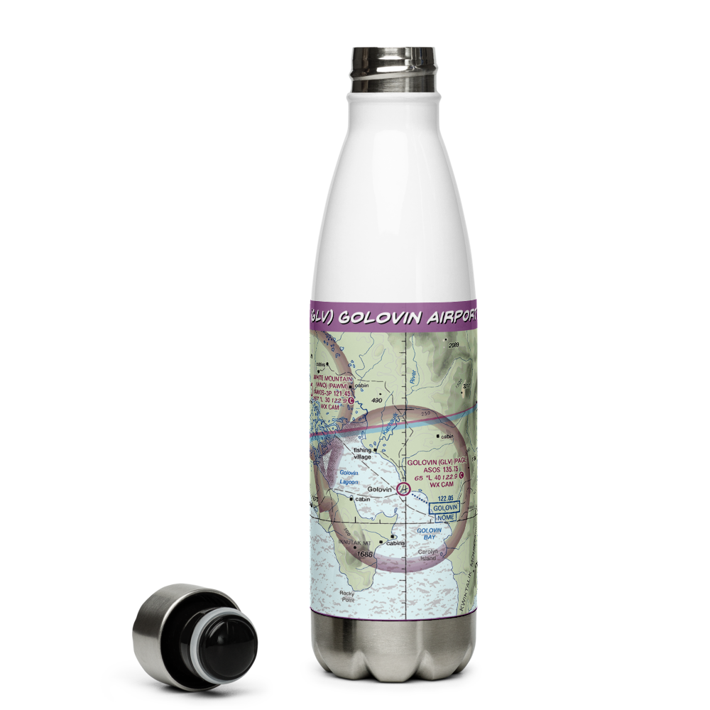Golovin Airport (GLV) VFR Sectional Water Bottle 