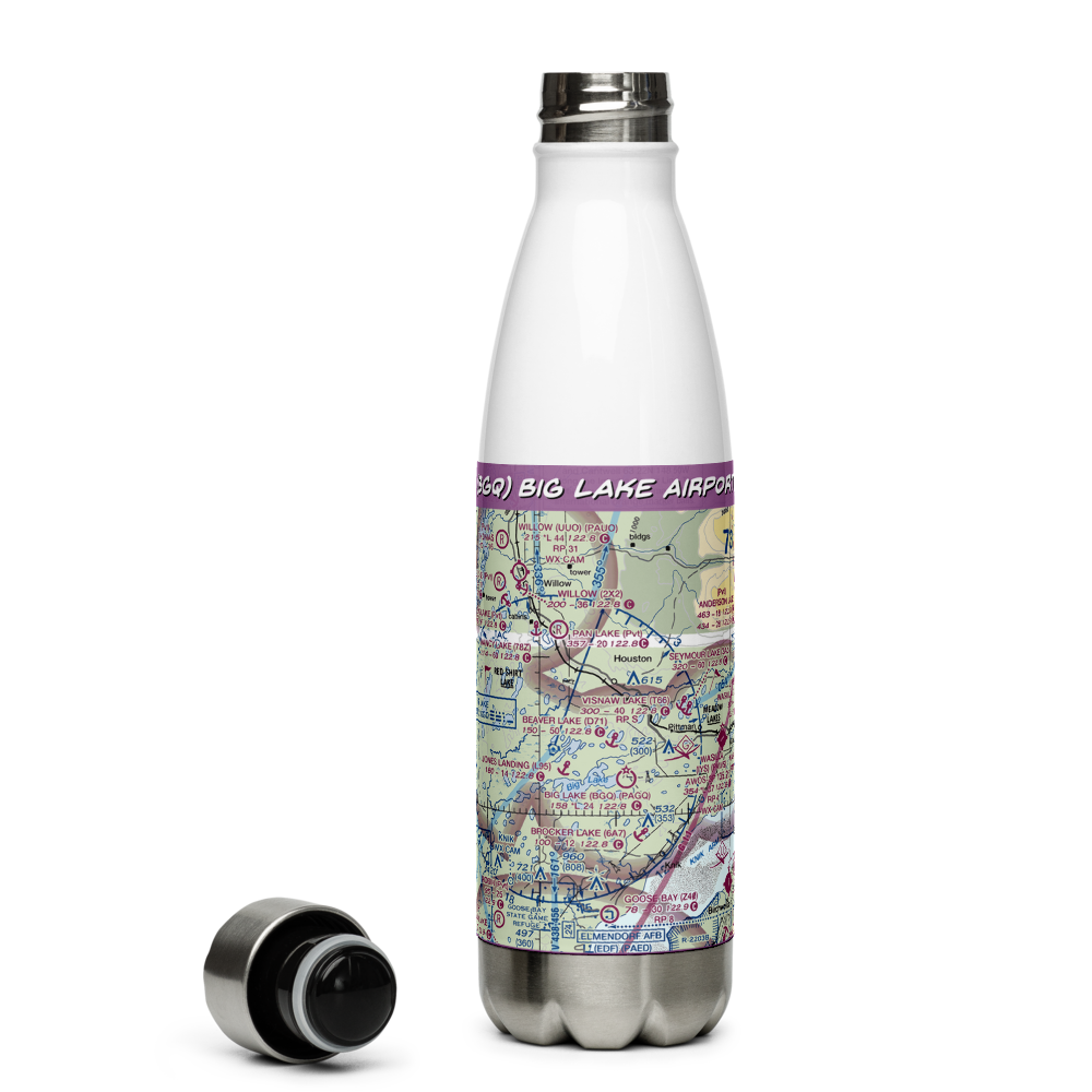 Big Lake Airport (BGQ) VFR Sectional Water Bottle 