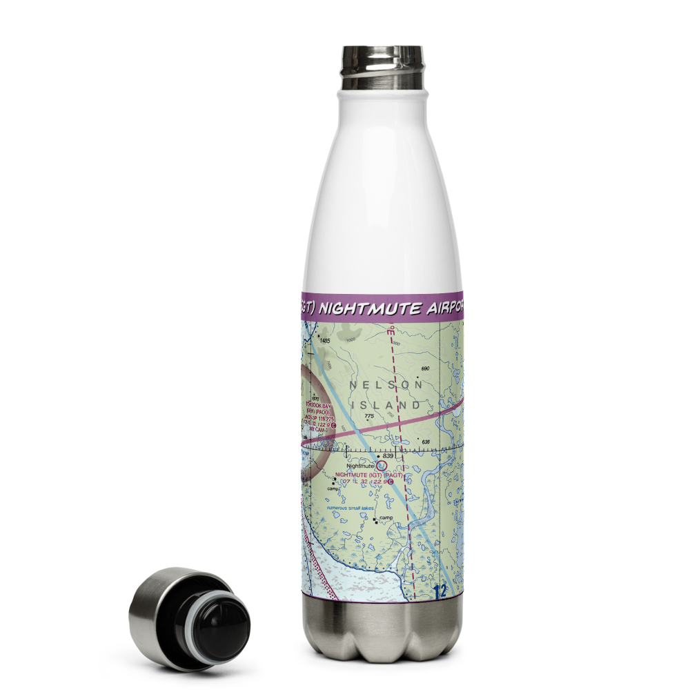 Nightmute Airport (IGT) VFR Sectional Water Bottle 
