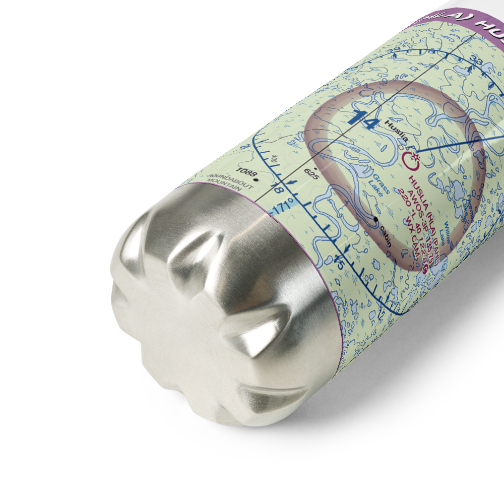 Huslia Airport (HLA) VFR Sectional Water Bottle 