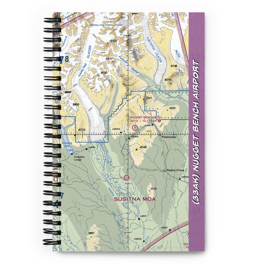 Nugget Bench Airport (33AK) VFR Sectional Notebook 