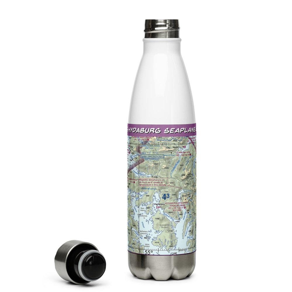 Hydaburg Seaplane Base (HYG) VFR Sectional Water Bottle 