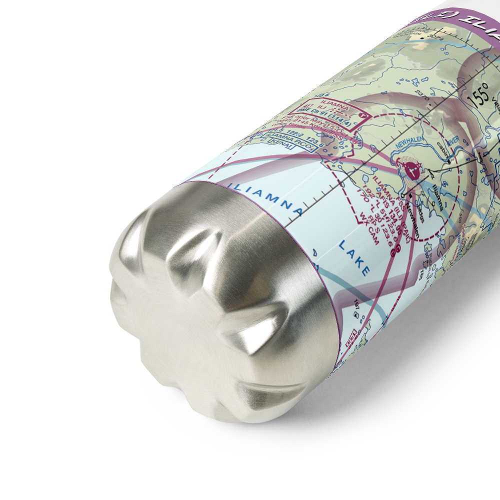 Iliamna Airport (ILI) VFR Sectional Water Bottle 