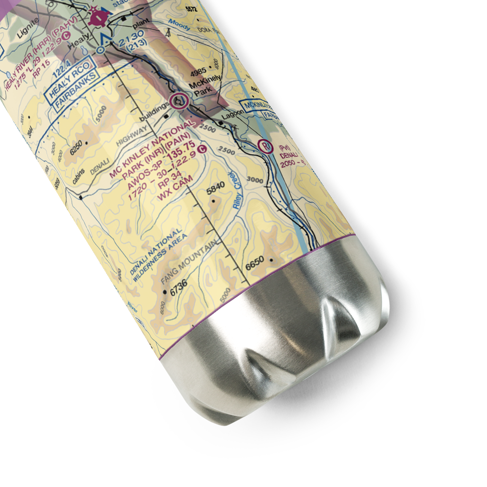 McKinley National Park Airport (INR) VFR Sectional Water Bottle 