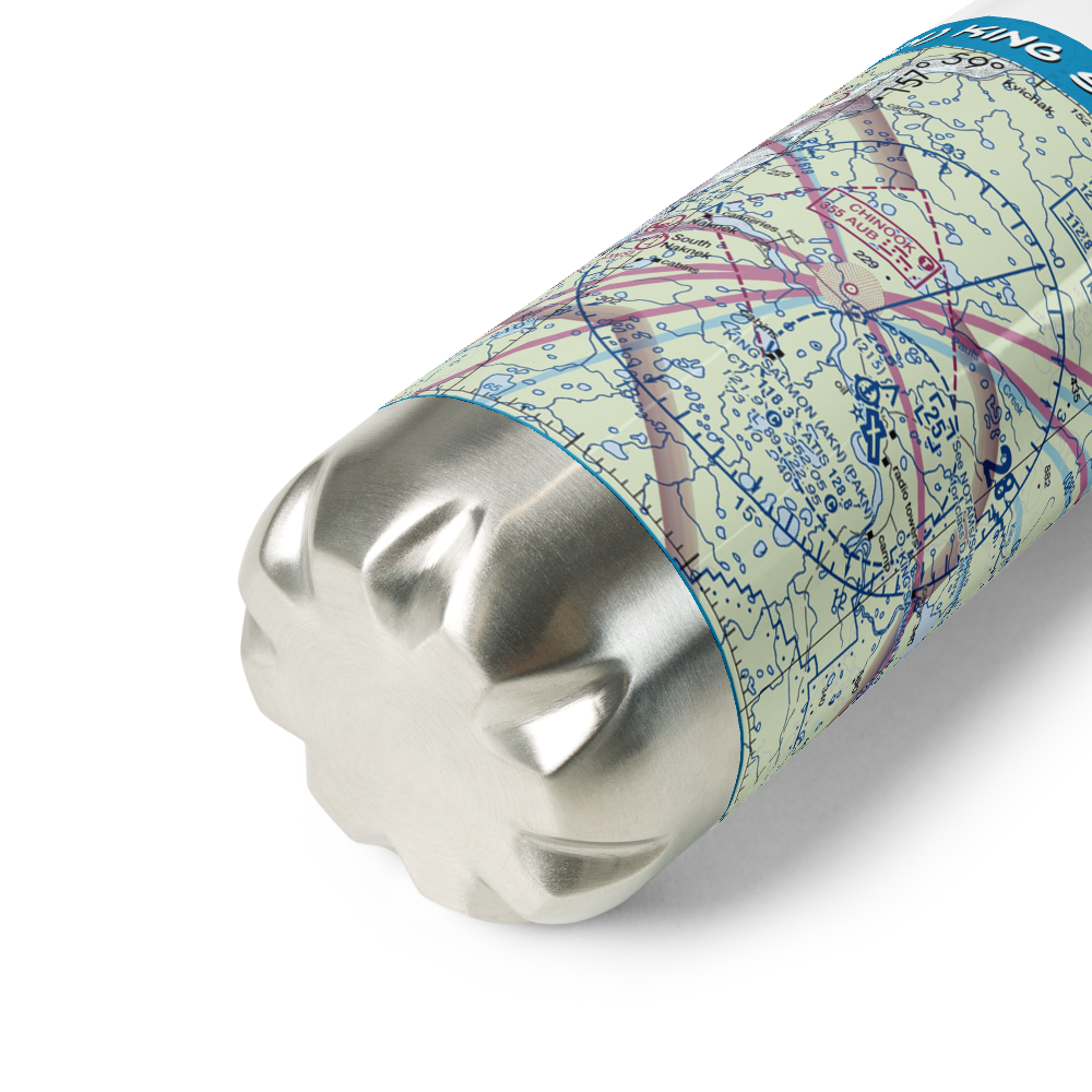 King Salmon Airport (AKN) VFR Sectional Water Bottle 