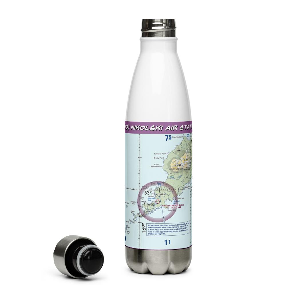 Nikolski Air Station (IKO) VFR Sectional Water Bottle 