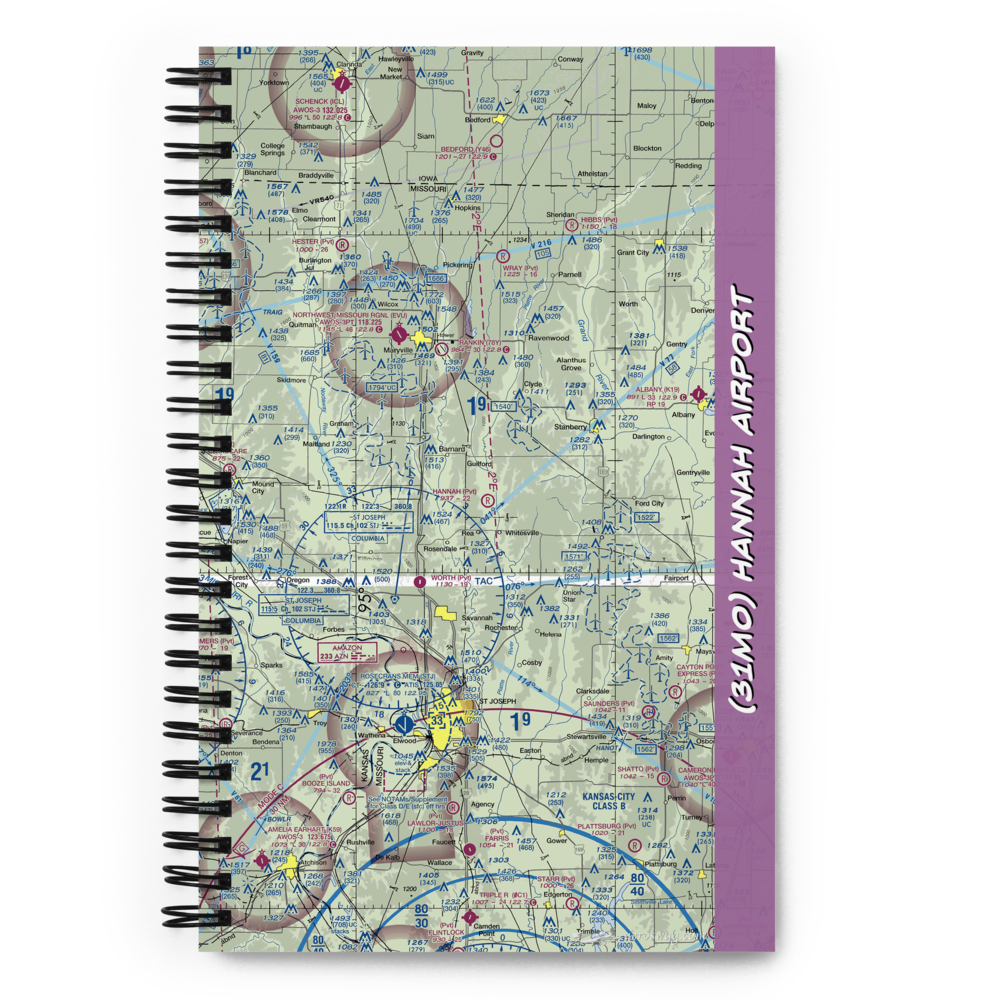 Hannah Airport (31MO) VFR Sectional Notebook 