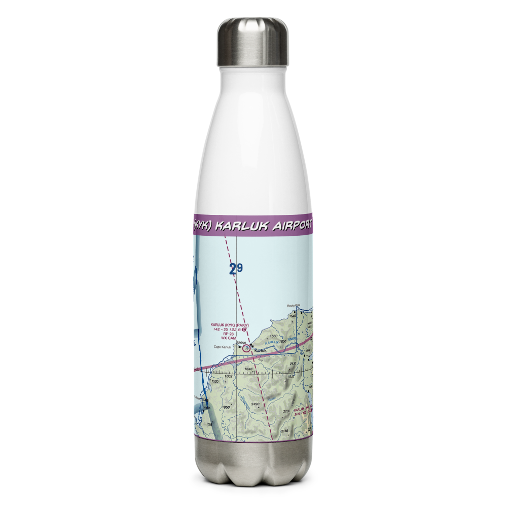 Karluk Airport (KYK) VFR Sectional Water Bottle 